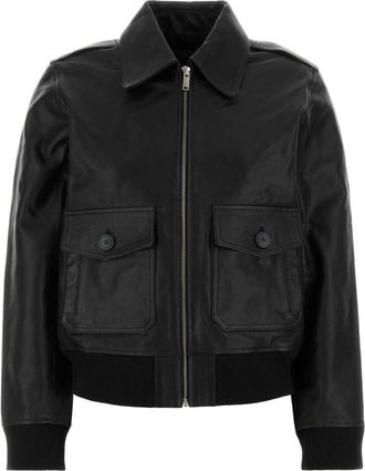 A.P.C. Gaelle Jas - Dames - Leren en Su&egrave;de Jassen - Zwart - S - Leer - Jassen