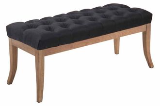 Clp Clp - Banco Recibidor Ramses En Tela & Madera Clara Negro 100 Cm
