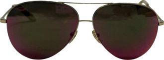 Victoria Beckham Gradient Aviator Sunglasses in Gold Metal