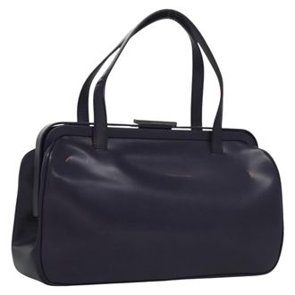 Prada Vintage Handbag Leather Purple Leather Handbag (Pre-Owned)