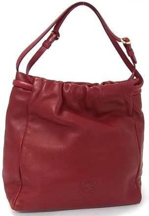 Loewe Red Color Nappa Leather Leather Handbag Tote Bag (Pre-Owned)