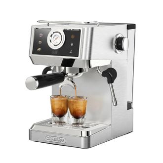 OEM Cafetera Espresso Con Espumador De Leche Integrado, Presi&oacute;n De 20 Bares, Color Plata, Ue