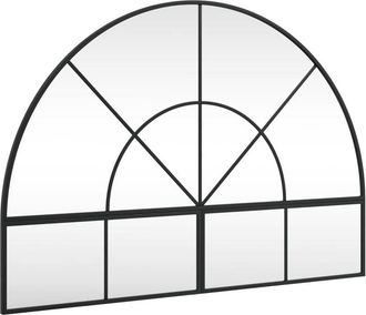 vidaXL Wall Mirror Black 100x70 cm Arch Iron Vidaxl