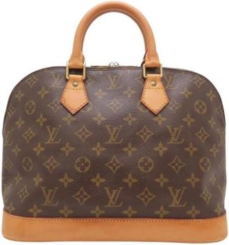Louis Vuitton Tweedehands Canvas Louis Vuitton tassen - Dames - Vintage Handtas - Bruin - ONE Size - Vintage