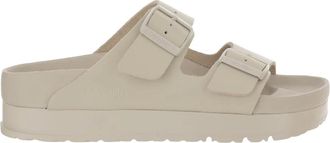 Birkenstock Arizona PAP Flex Platform Narrow Fit - Dames - Sandalen - Beige - 40 EU - Leer - Schoenen