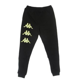 Kappa Sweatpants, male, Black, XS, Lightweight Tracksuit Trousers Black/Green
