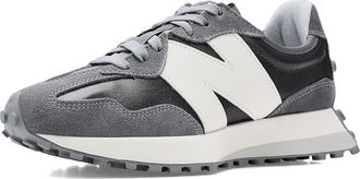 New Balance Classics 327 Womens Shoes Black Metallic/Castlerock : 5.5 B - Medium, Synthetic/Suede