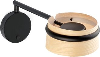 Faro Barcelona Loop led Aplique de pared fresno con brazo articulado 29396