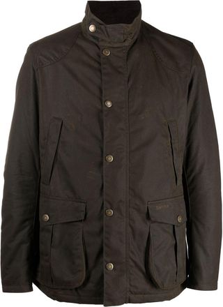 Barbour press-stud cotton jacket - men - Polyester/Cotton/Polyamide - S - Green