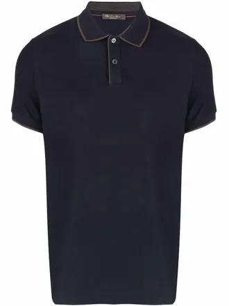Loro Piana Poloshirt met korte mouwen - Blauw