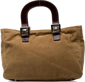 Fendi Pre-owned Fendi Corduroy Handbag Ladies KPWKURA812YNXN3D