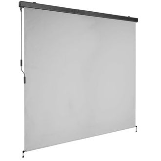 TecTake Toldo vertical con manivela, 2 soportes pared, 200x250 cm, gris claro