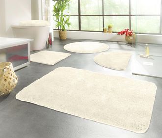 Kinzler Badematte »Chaozhou« Höhe 20 mm rutschhemmend beschichtet fussbodenheizungsgeeignet Badteppich, Uni Farben, weich, als rechteckig, rund & Set erhältli