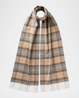 Johnstons of Elgin Tartan Cashmere Scarf