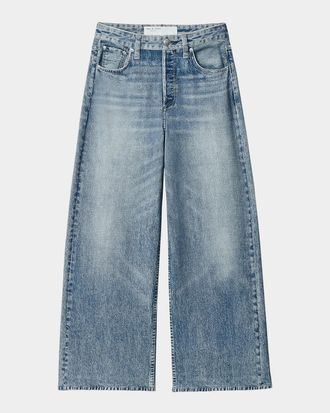 Rag & Bone Miramar Andi Wide-Leg Cropped Jeans
