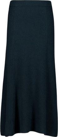 Zimmermann Bosgroene Ribgebreide Midi Rok - Dames - Maxi Rokken - Groen - L - Wol - Rokken