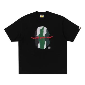 A Bathing Ape Shark Seijin Ape Head Relaxed Fit Tee Black 1K30-110-328-BLACK