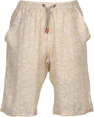 Kiton Korte Broeken, Heren, Beige, L, Linnen, Upshort-69 Shorts