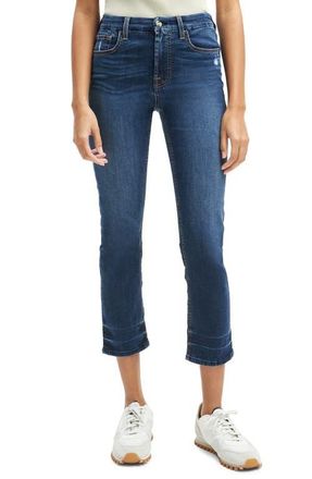 Jen 7 by 7 For All Mankind Tie Dye Hem Capri Jeans in Linda at Nordstrom, Size 18