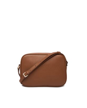 Patrizia Pepe Womens Shoulder Camera Bag Tan Leather
