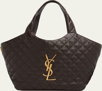 Saint Laurent Medium Quilted Leather Top-Handle Bag