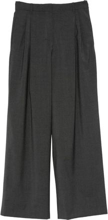 Max Mara Wijde broek - Dames - Wijde Broeken - Grijs - 2XS - Broeken