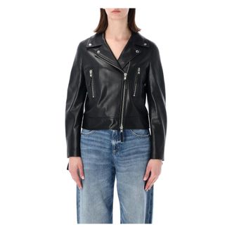 S.W.O.R.D 6.6.44 Leather Jackets, female, Black, Size: M Classic Chiodo Jacket