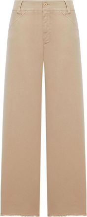 Transit Par-Such Wide-Leg Trousers In Stretch Cotton Blend
