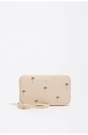 Bimba & Lola Medium Horizontal Palms Wallet in Sand at Nordstrom