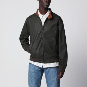 Barbour Olive green lightweight waxed Royston jacket