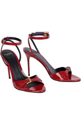 Balmain Anthem sandals in smooth calfskin leather in Red at Nordstrom, Size 41