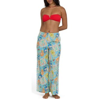 Billabong Palm Grove Cotton Straight Leg Pants in Dream Blue at Nordstrom, Size X-Small