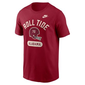Nike Alabama Legacy Arch Helmet Nike Mens College T-Shirt in Red | N19969WABV-FMQ