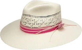 Stetson Sedona Hat in Natural/pink Band at Nordstrom, Size X-Large