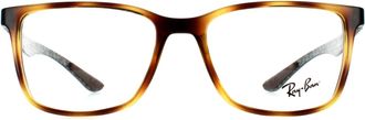 Ray-Ban Square Unisex Havana Glasses Frames - Brown - One Size