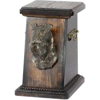 OEM Kerry Blue Terrier, Irish Blue Terrier: Urna Para Cenizas De Perro, Elegante Urna Con Estatuilla, Urna Conmemorativa Con Busto De Perro De Art-dog