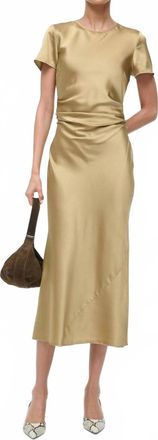 Staud Marcel Silk Dress In Antique