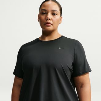 Nike Womens Swift Dri-FIT Running Top (Plus Size) in Black | IU1054-010