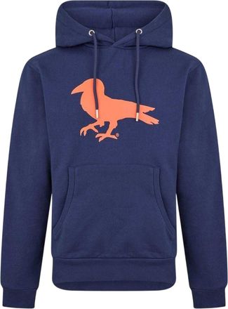 Modern Amusement Unisex-hoodie voor volwassenen met sentimentele Robin-print (Marine)