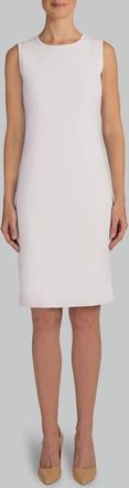 Ming Wang Lined Crew Neck Knit Dress in White at Nordstrom, Size Medium P