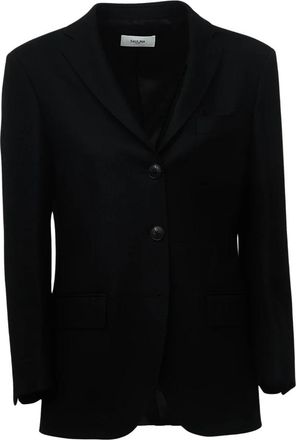 Saulina Milano Enkelrijige blazer met drie knopen - Dames - Blazers - Zwart - XS - Jassen