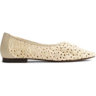 Madewell The Mylie Crochet Glove Flat in Vintage Khaki at Nordstrom, Size 5.5