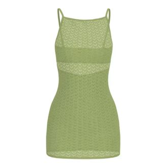 Guess Dames, Jurken, Groen, Maat: L
