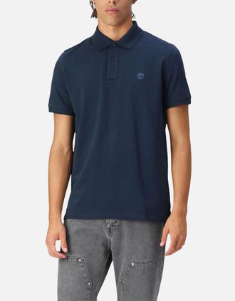 Timberland Mens Timberland Mens Polo Shirt Short Sleeve Top - Navy - Size: 36