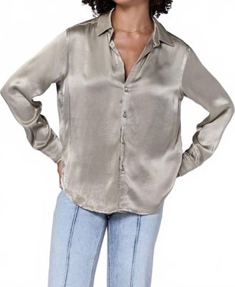 Dear John Denim Galina Satin Shirt In Green