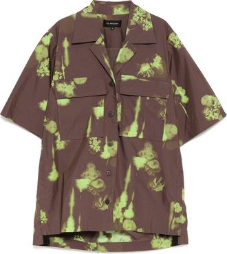 Lee Mathews all-over graphic print shirt - Brown