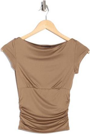 Blu Pepper Boat Neck Top in Deep Taupe at Nordstrom Rack, Size Medium