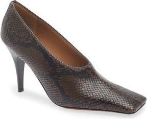 Stella McCartney Snakeskin Embossed Faux Leather Pump in Coffee at Nordstrom Rack, Size 9.5Us / 39.5Eu