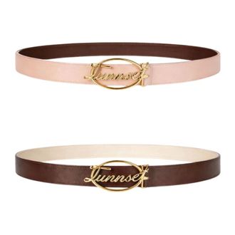 Twinset Double-face Leather Belt - unisex - Twinset - Belts - Multicolor - S - Accessories