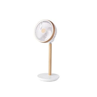 Fabrilamp Fabrilamp - Ventilador De Pie Colibri Blanco/madera 25w 12vel 70x 28,5x28,5cm 3asp Motor Dc C/remoto Y Temporizador